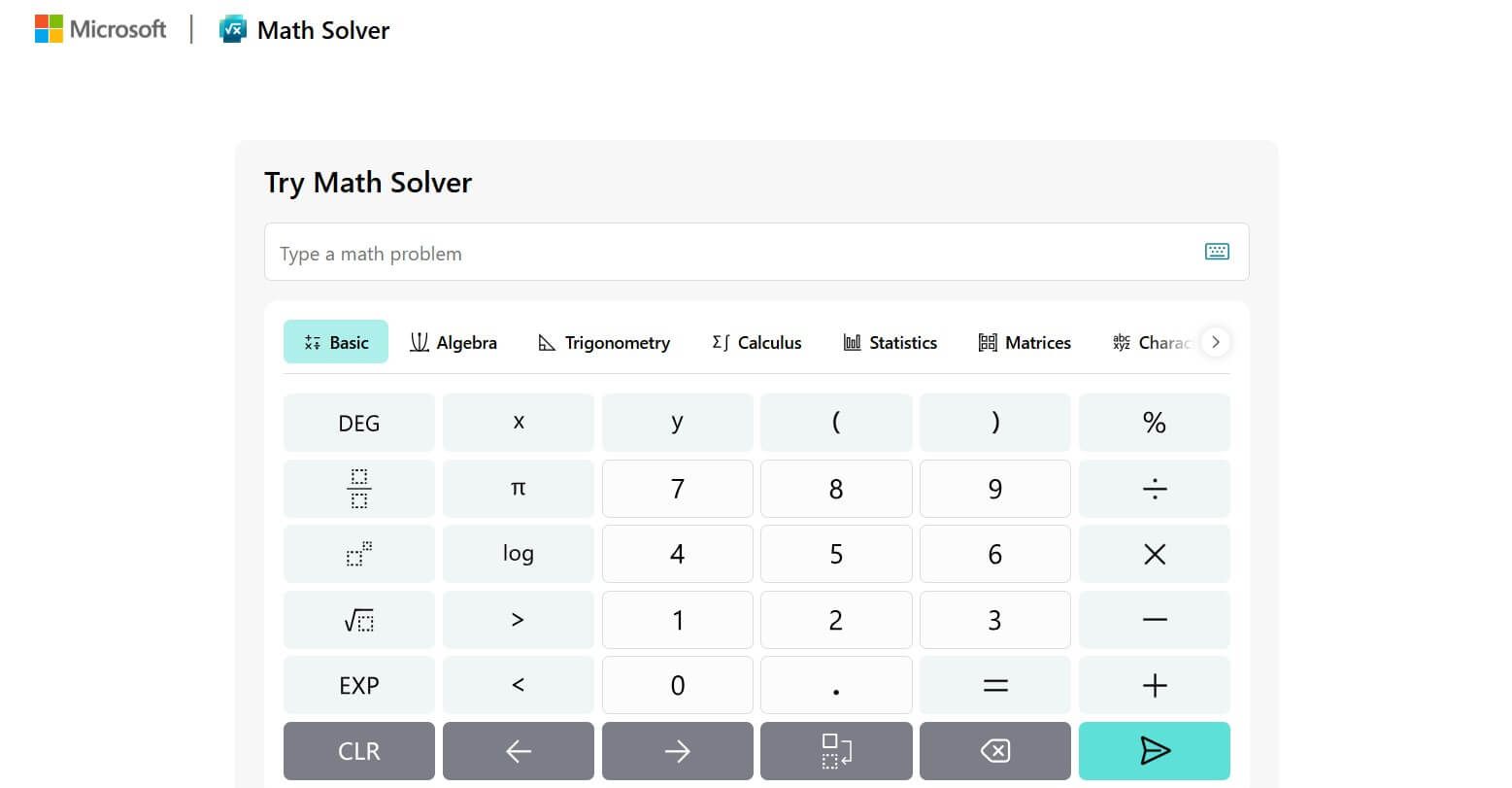 Microsoft Math Solver