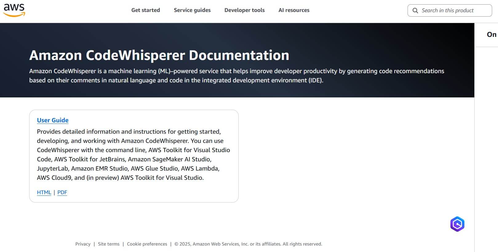 Amazon CodeWhisperer